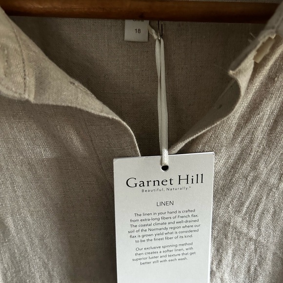 Garnet Hill Classic Linen Shirtdress - Picture 4 of 8